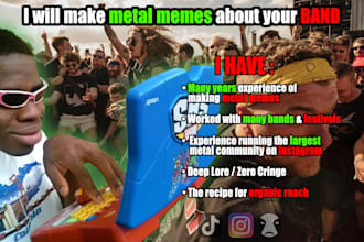 create viral metal memes for your band