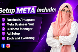 setup and fix meta business manager ad account and business assets