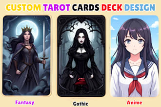 draw custom tarot cards tarot deck spiritual oracle cards tarot illustration