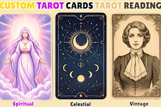 draw custom tarot cards tarot deck spiritual oracle cards tarot illustration