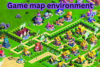 create detailed isometric fantasy game maps, building and rpg world environments