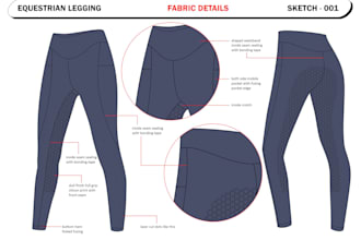create flat equestrian fashion legging