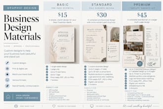 design professional price lists, flyers, vouchers and menus