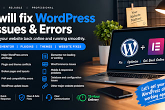 fix wordpress errors, fix worpress issues, fix wordpress website, bug fix