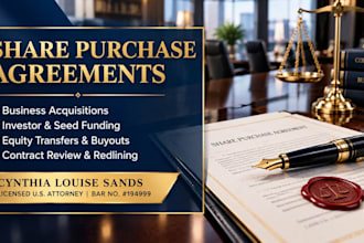 draft a legally binding share purchase agreement for your acquisition