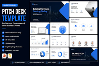 create investor pitch deck for startups, entrepreneurs and small business owners