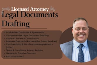 draft legal documents, court complaints, contracts motion and petition