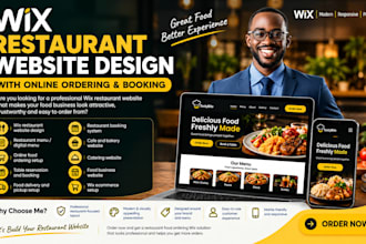 design wix restaurant website with online ordering and booking