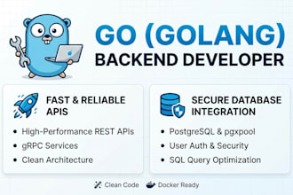 build a high performance go golang backend, rest API grpc