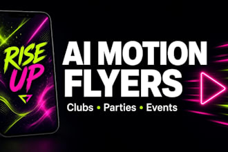 create ai motion flyers for club party and event promotions