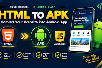 convert your HTML website into a professional android apk app