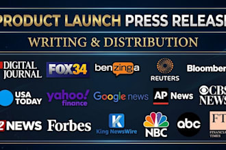write product launch press release for startup business or app