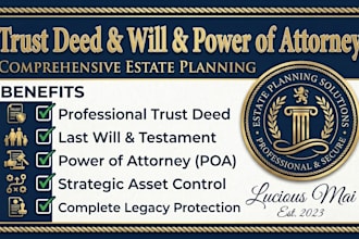 prepare a trust deed will and power of attorney document