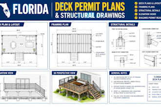 design florida deck permit plans and structural drawings