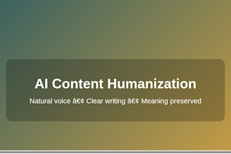 humanize and polish your ai written content so it sounds natural