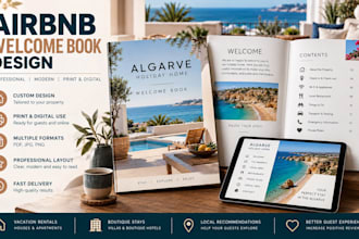 design a professional airbnb welcome book