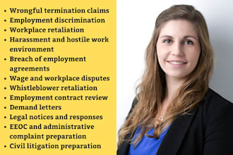 handle wrongful termination,retaliation, discrimination as labor lawyer in ca,fl