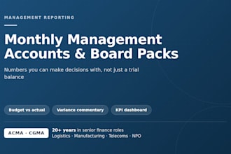 prepare your monthly management accounts and reporting pack