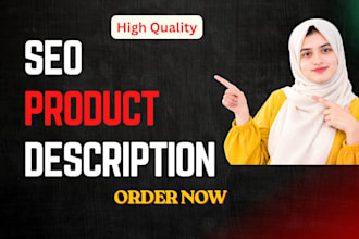 write SEO product description for your products