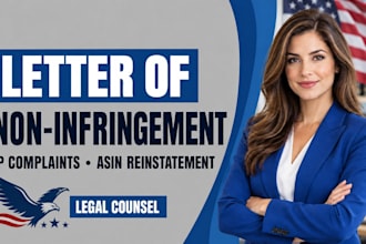 amazon complaint non infringement letter ip dispute copyright violations lawyer