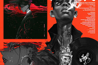 make cool album, ep, mixtape cover design and illustration