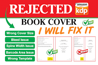 fix and redesign your rejected KDP book cover