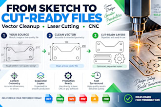 prepare vector files for laser cutting and cnc