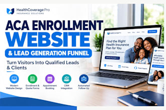 build aca enrollment website and lead generation funnel for health agents