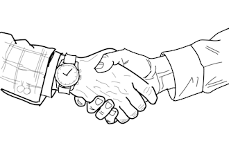 create a custom minimalist line art illustration