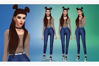create custom sims 4 characters, anime avatars and 3d models