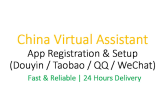 be your virtual assistant for china apps like douyin or taobao or qq
