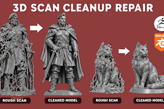 edit stl 3d scan cleanup repair mesh modify optimize 3d model for 3d printing