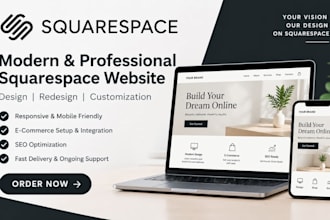 build design or redesign a professional sqaurespace website
