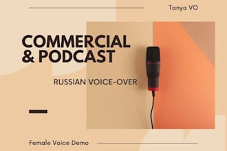 record a professional russian voice over for your project