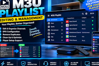 create, edit, organize, and optimize your m3u playlist professionally