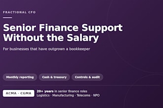 be your fractional cfo for monthly finance support