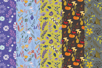design seamless vector patterns for textiles and home décor