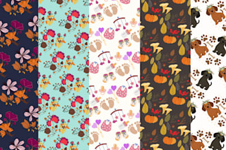 design seamless vector patterns for textiles and home décor