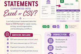 do bank statement work on urgent basis
