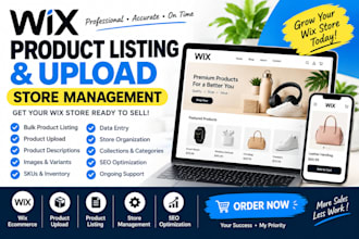 do bulk wix product listing wix product upload wix store management data entry