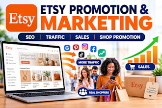boost etsy promotion, SEO, traffic, sales, shopify marketing