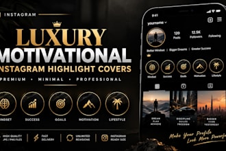 design premium luxury motivational highlight cover