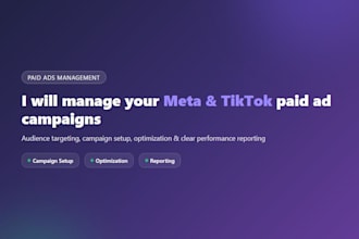 manage your meta and tiktok paid ad campaigns