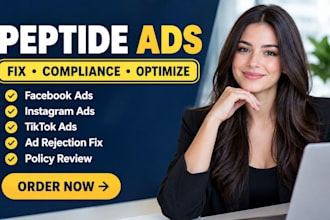 fix peptide ads issues, complaint peptide ads on facebook, instagram and tiktok