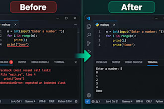 fix bugs and errors in your python code