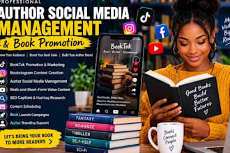 manage your author social media, booktok marketing, and book promotion campaign