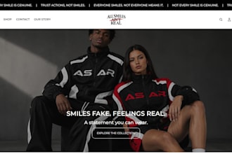 build a shopify clothing website, streetwear and y2k clothing store