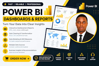 create interactive power bi dashboards, reports, kpis and data insights