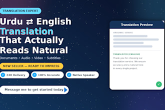 professionally translate urdu to english and english to urdu