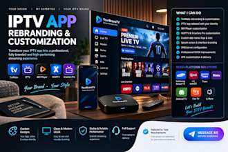 rebrand iptv app, tivimate, ibo player and xciptv